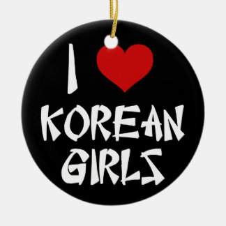 I Love Korean Girls Ceramic Tree Decoration