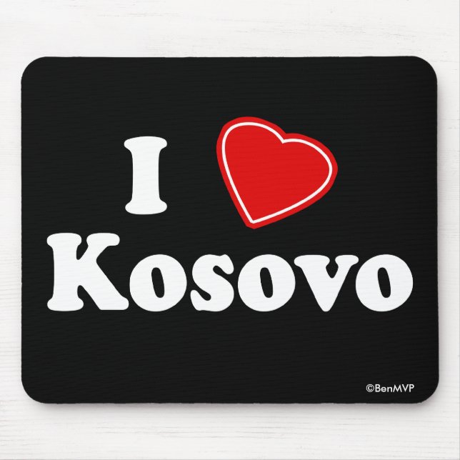 I Love Kosovo Mouse Pad (Front)
