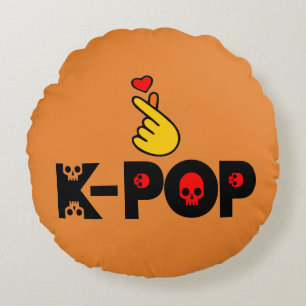 ♥I Love KPop Fabulous Soft and Wrinkle-free Round Cushion