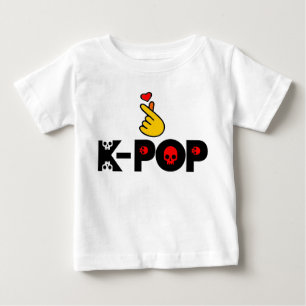 ♥I Love KPop Korean-Style adorable Heart Finger Baby T-Shirt