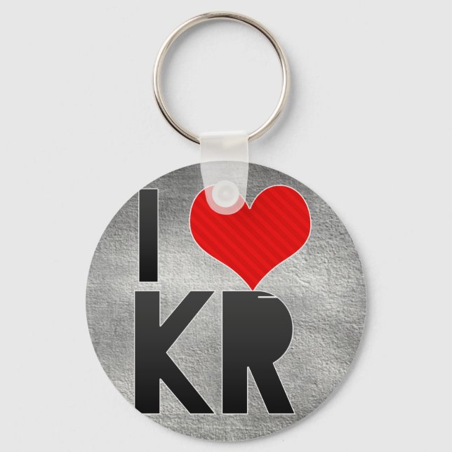 I Love KR Key Ring (Front)