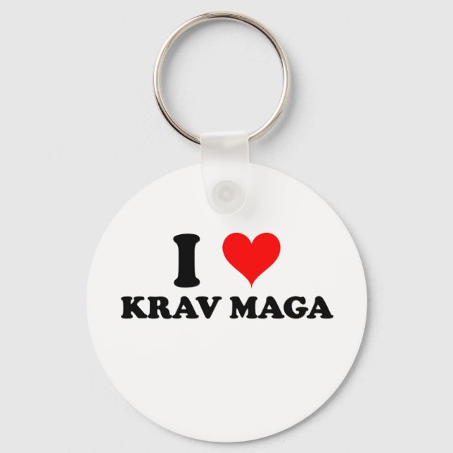 I Love Krav Maga Key Ring (Front)