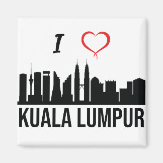I love Kuala Lumpur Skyline Malaysian Culture Magnet