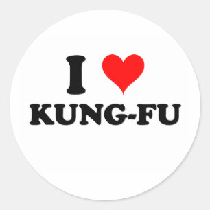 I Love Kung-Fu Classic Round Sticker