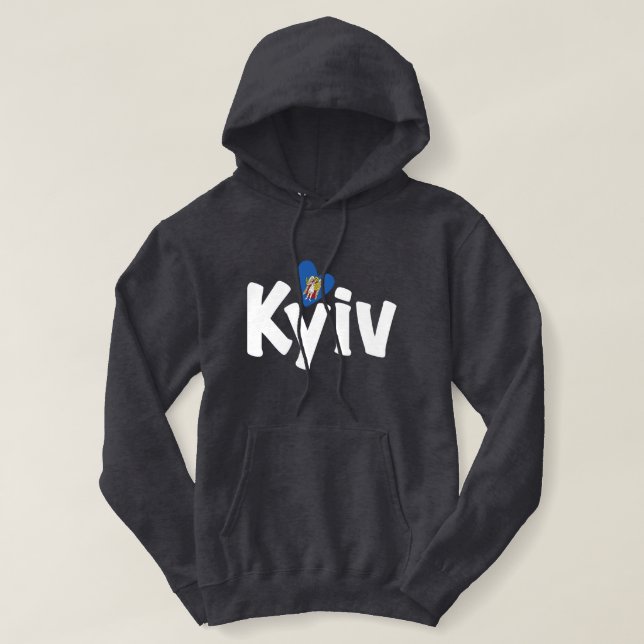 I Love Kyiv, Україна, Ukraine Hoodie (Design Front)