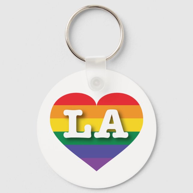 I love LA Gay Pride Key Ring (Front)