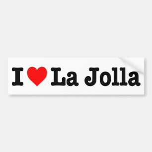 "I love La Jolla" Bumper Sticker