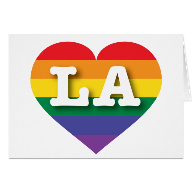 I Love LA Rainbow Heart (Front Horizontal)