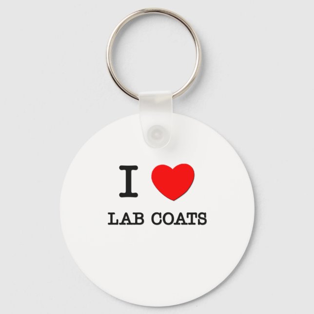 I Love Lab Coats Key Ring (Front)