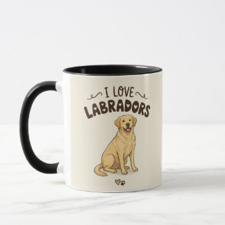 I Love Labradors Mug – Hand-Drawn Illustration