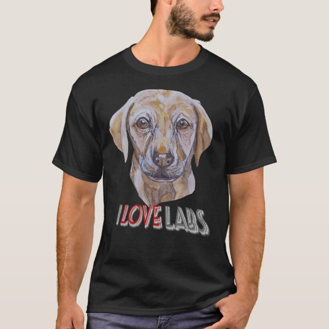 I Love Labradors T-Shirt (Front)