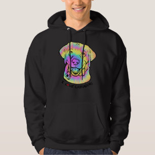 I Love Labradors Tie Dye Hoodie