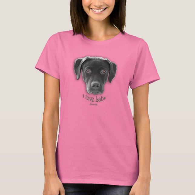 I love Labs - Labrador Retriever T-Shirt (Front)