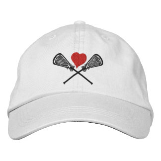 I Love Lacrosse Embroidered Cap