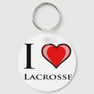 I Love Lacrosse Key Ring