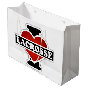 I Love Lacrosse Large Gift Bag