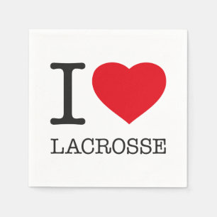 I LOVE LACROSSE NAPKIN