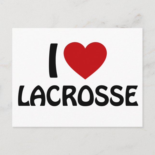 I love Lacrosse Postcard (Front)