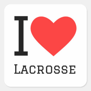 I love lacrosse square sticker