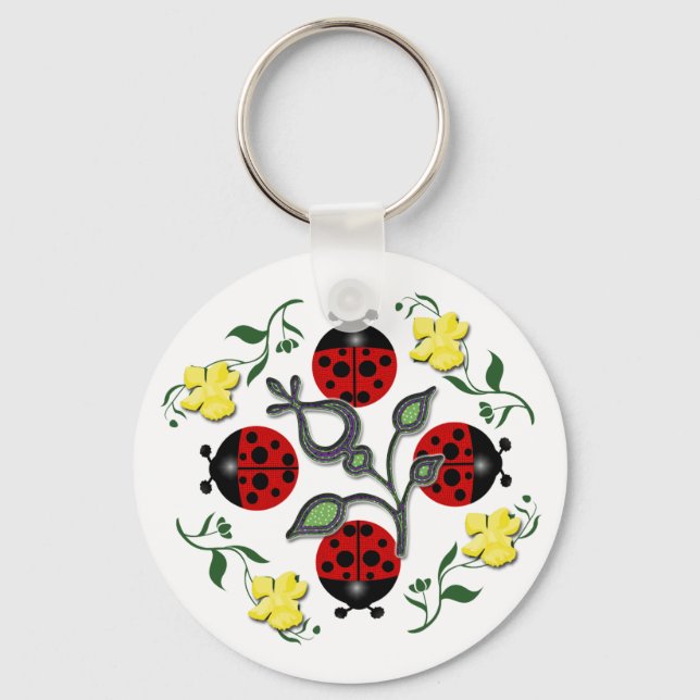 I Love Ladybugs Key Ring (Front)