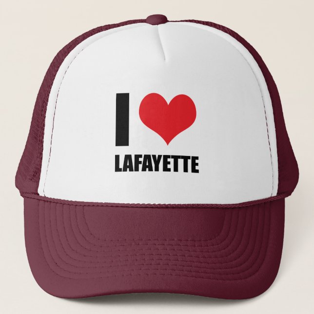 I love Lafayette Trucker Hat (Front)
