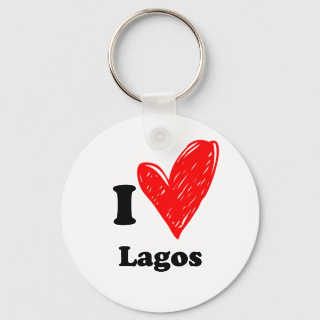 I love Lagos Key Ring (Front)