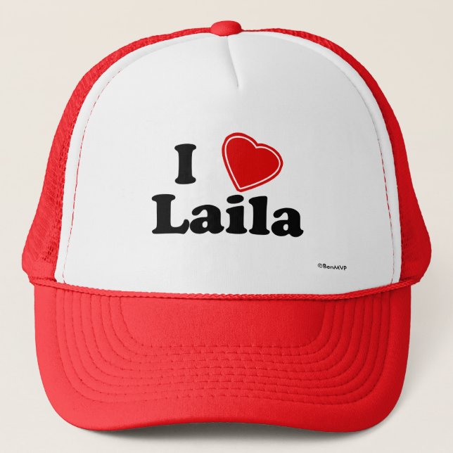 I Love Laila Trucker Hat (Front)