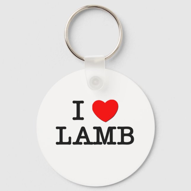 I Love LAMB ( food ) Key Ring (Front)