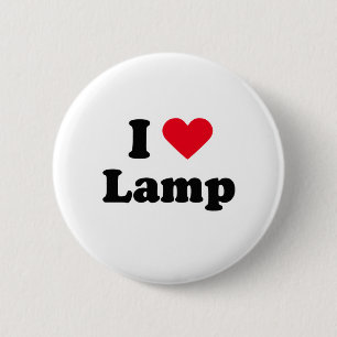 I love lamp 6 cm round badge