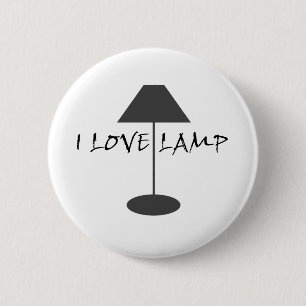 I Love Lamp 6 Cm Round Badge