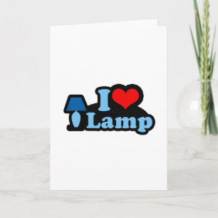 I Love lamp Card