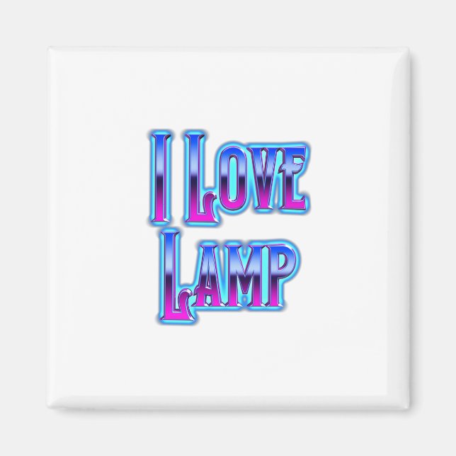 I Love Lamp Magnet (Front)