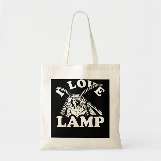I Love Lamp Moth Meme Funny Moths Tee Tote Bag (Front)