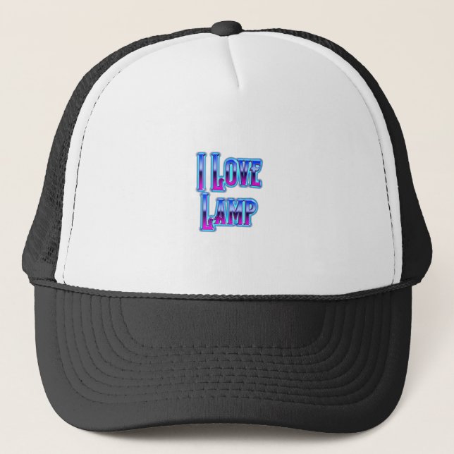 I Love Lamp Trucker Hat (Front)