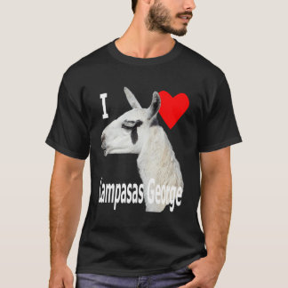 I love Lampasas George the Llama white letter T-Shirt