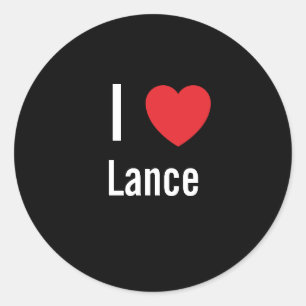 I love Lance Classic Round Sticker