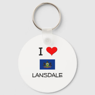 I Love Lansdale Pennsylvania Key Ring
