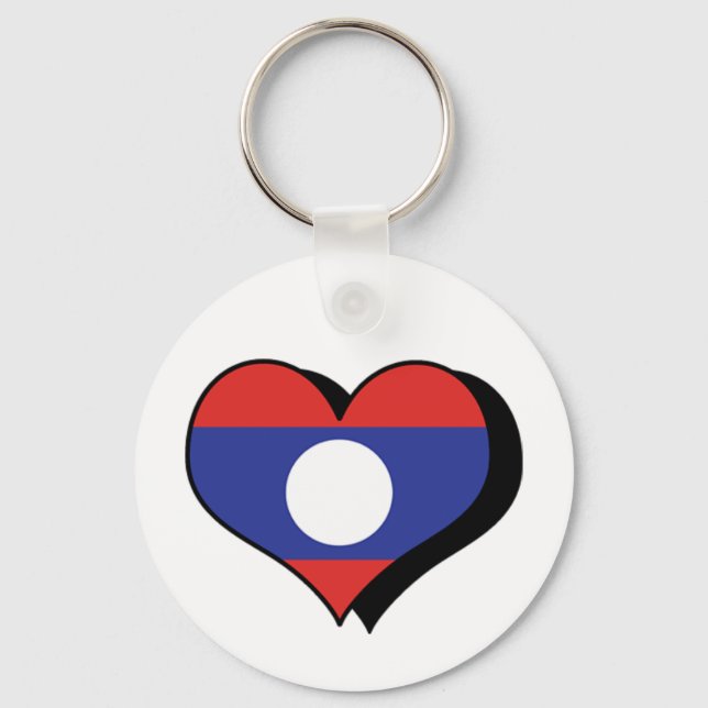 I Love Laos Keychain (Front)