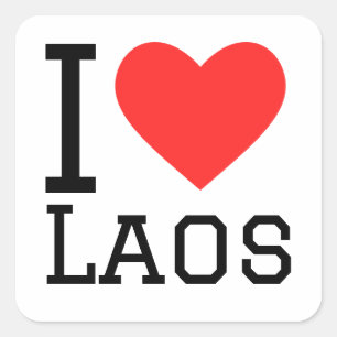 I love Laos  Square Sticker