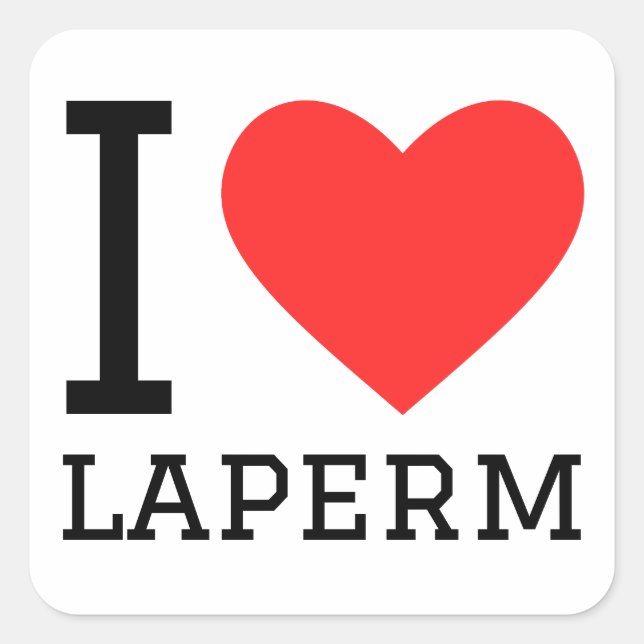 I love laperm square sticker (Front)