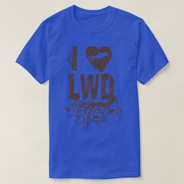 I LOVE LARGE WOODY DEBRI FISHERIES HABITAT RIVER E T-Shirt (Design Front)