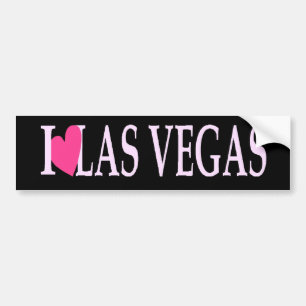 I LOVE Las Vegas (Pink Heart) Bumper Sticker! Sticker