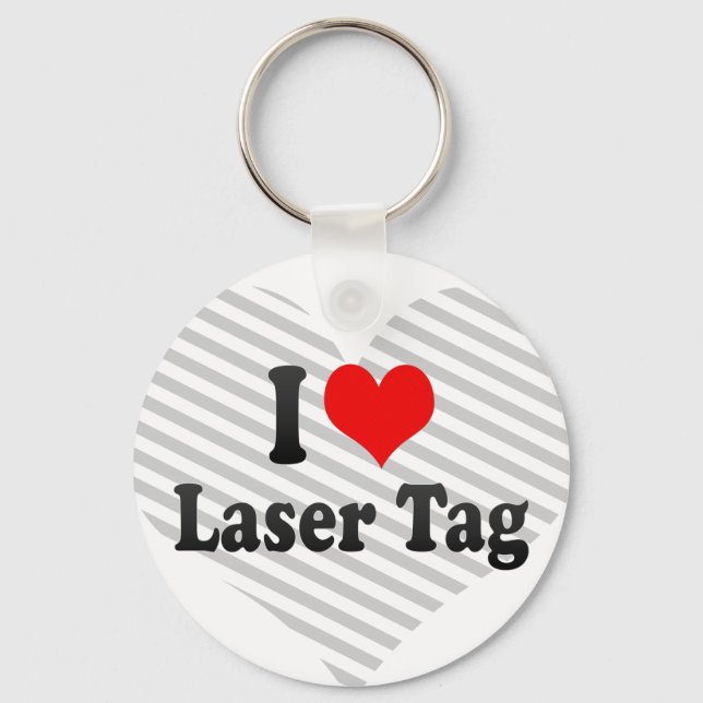 I love Laser Tag Key Ring (Front)