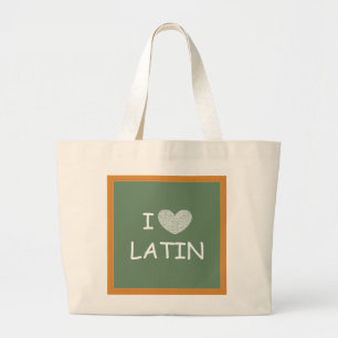I Love Latin Large Tote Bag