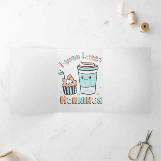 I Love Latte Mornings  Tri-Fold Announcement (Inside)