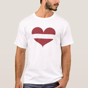 I Love Latvia Flag T-Shirt