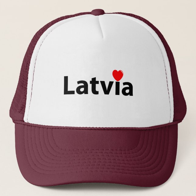 I love Latvia Trucker Hat (Front)