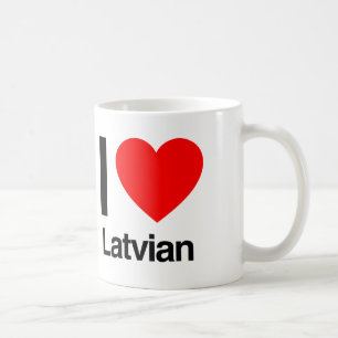 i love latvian coffee mug