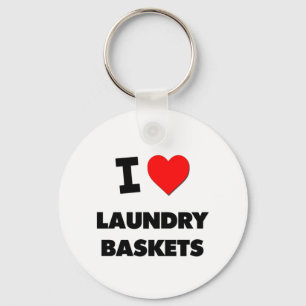 I Love Laundry Baskets Key Ring