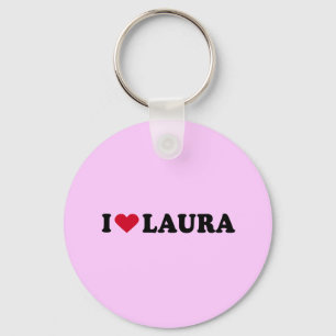 I LOVE LAURA KEY RING